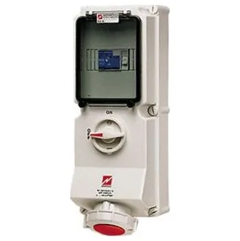 Elektrická zásuvka Průmyslová napájecí zásuvka 16A Červená, bílá 4 Pole, 1 Gang Ano, IP67 MENNEKES 400V