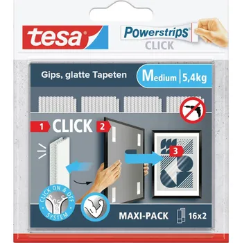 Izolační páska tesa Powerstrips CLICK (d x š) 80 mm x 20 mm Množství: 16 pár