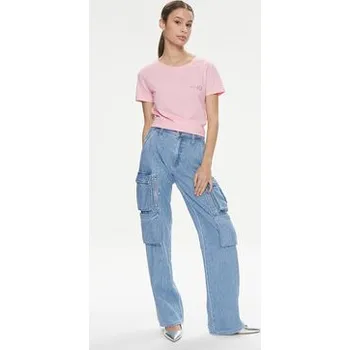 Pánské tričko Liu Jo T-Shirt Moda M/C MA4395 J6308 Růžová Regular Fit S