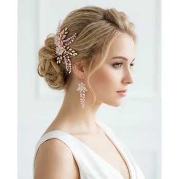 Souprava šperků B-TOP Souprava s hřebenem a náušnicemi KVĚT