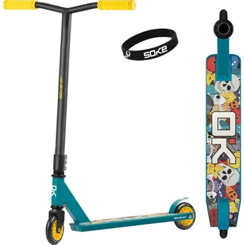 Koloběžka SOKE 1543 Freestyle koloběžka GO! žluto-modrá
