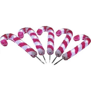 Dekorativní svítidlo Konstsmide 6229-203 akrylátová postava Energetická třída (EEK2021): G (A - G) Candy Cane sada 5 ks zlatá LED studená bílá