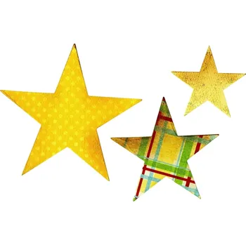 Kancelářská technika Sizzix 656339 Řezací šablona Mix hvězd 3 ks