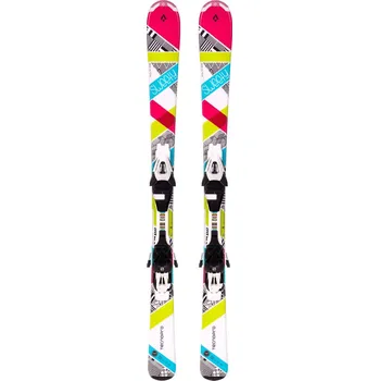 Sjezdové lyže TecnoPro Sweety + TC45 J - bílá/modrá/červená 80