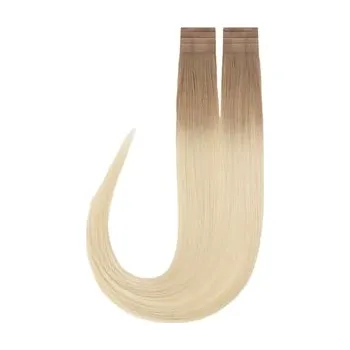 Rapunzel of Sweden Premium Tape Extensions Straight / Classic Tape 4 cm / 8 pieces Cool Platinum Blonde Balayage B7.3/10.10 40 cm Prodloužení vlasů