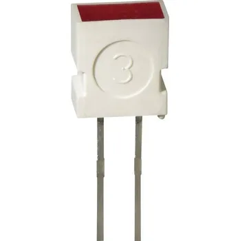Polovodič Kingbright L-1043 ID LED s vývody červená hranatý 3.65 x 6.15 mm 10 mcd 100 ° 20 mA 2 V