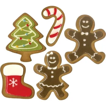 Kancelářská technika Sizzix 663116 Řezací šablona Vánoční perník 18 ks