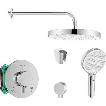 Sprchový set SANITINO - Sprchový set s termostatem a tělesem pod omítku Hansgrohe, příslušenství kielle, chrom SANI21HKK014