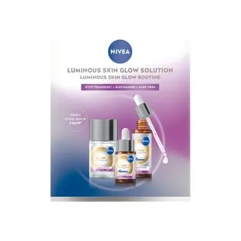 Pleťový krém NIVEA LUMINOUS630® Skin Glow Routine Liquid Refiner & 2x Serum Sada péče o pleť