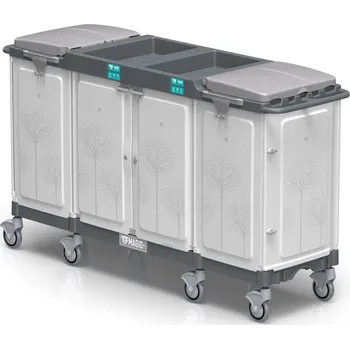 Úklidový vozík TTS Italy Vozík na čisté a špinavé prádlo Magic Hotel 890P Vybavení: 2ks police