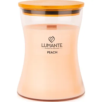 Svíčka Lumante vonná svíčka s dřevěným knotem Peach váza 398 g