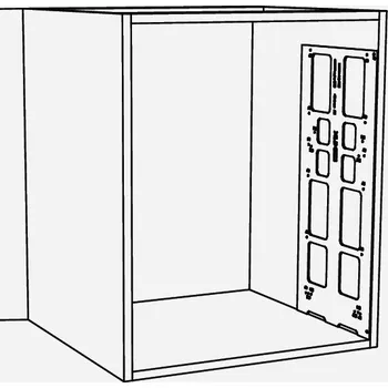 Nábytkové kování Cemux šablona pro montáž výsuvu A Box, H Box a koše Cemux Style