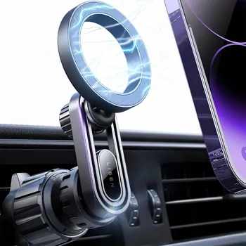 Lisen - magnetický držák do auta do mřížky ventilace (YL0222100001), univerzální, nastavitelný, bezpečné uchycení, magnety N52, černý