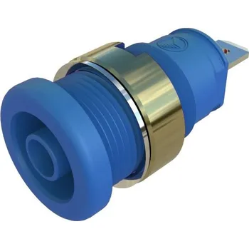 Krokosvorka SKS Hirschmann SEB 2610 F4,8 Ni blau bezpečnostní vestavná zásuvka 4 mm modrá 1 ks