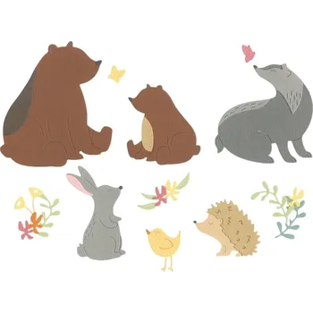 Kancelářská technika Sizzix 666126 Řezací šablona Lesní zvířátka 11 ks