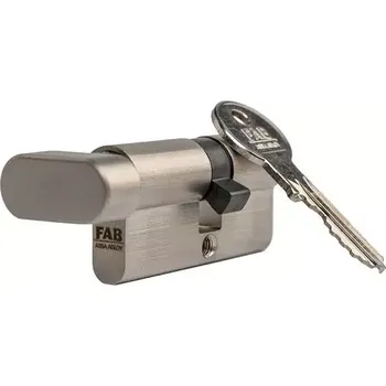 Vložka do dveří Stavební oboustranná cylindrická vložka FAB 2 HOME 35/35KO, 3 klíče, satén nikl, krabička