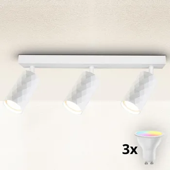 Bodové svítidlo Brilagi - LED RGBW Stmív. bodové svít. SELE DIAMANT 3xGU10/6W/230V Wi-Fi bílá