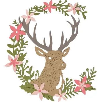 Kancelářská technika Sizzix 662634 Řezací šablona Jelen 5 ks