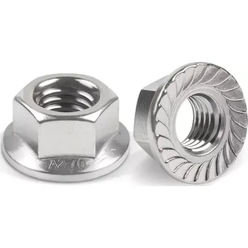 Matice Matice DIN 6923 nerez A2 M6 s ozubením