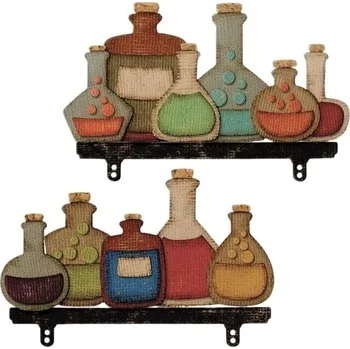 Kancelářská technika Sizzix 663092 Řezací šablona Láhve 28 ks