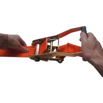 Upínací popruh Ráčnový popruh, délka: 8.5 ± 0.5mm Drápovitý hák šířka 50mm mezní namáhání 5000kg RS PRO