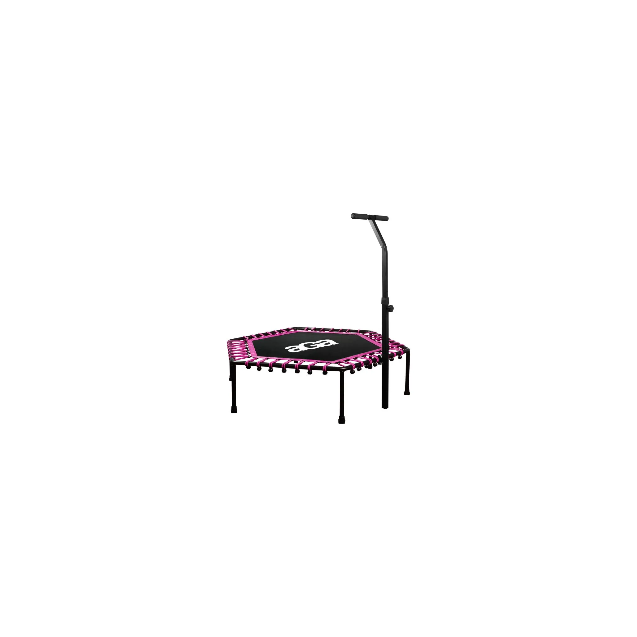 Fotografie 3 - Trampolína Aga Fitness 130 cm růžová + madlo