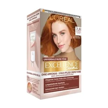 L'Oréal Paris Excellence Crème Nudes 7UC - měděná barva vlasů Barva vlasů