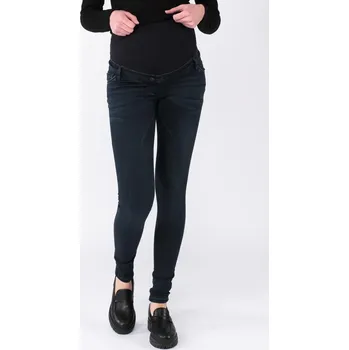 Těhotenská móda Těhotenské džíny Dark Aged – tmavě modré, Superstreč, skinny Velikost: 32