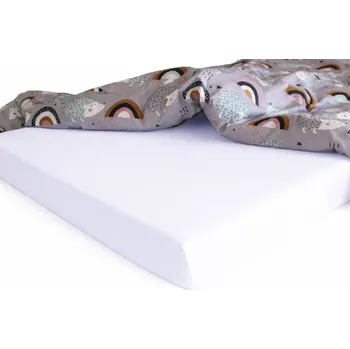 Prostěradlo Bavlněné prostěradlo do školky - Bílá s gumou Rozměr:: 60 x 120 cm