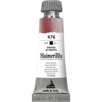 Vodová barva Maimeri Blu Akvarelová barva Mars Brown 476 12 ml 1 ks