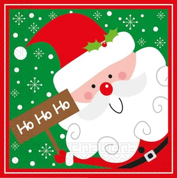Papírový kapesník PROCOS Vánoční papírové ubrousky 33x33cm 3vrstvé Santa 20ks