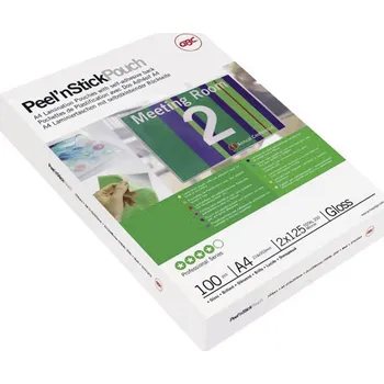 Kancelářská technika GBC laminovací folie A4 125 micron lesklý samolepicí 100 ks