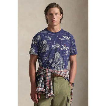 Pánské oblečení Bavlněné tričko Polo Ralph Lauren 710B16619 námořnická modř 59X, vel. M