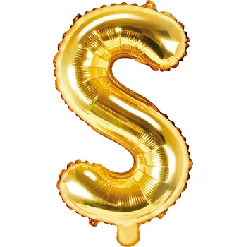 Balónek Fóliový balón písmeno S zlatý na oslavu