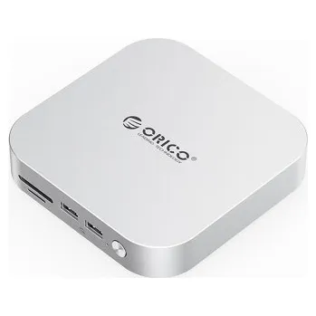 USB hub Orico | Orico MiniLink 9in1 USB-C HUB adaptér / dokovací stanice M.2 SSD, stříbrná