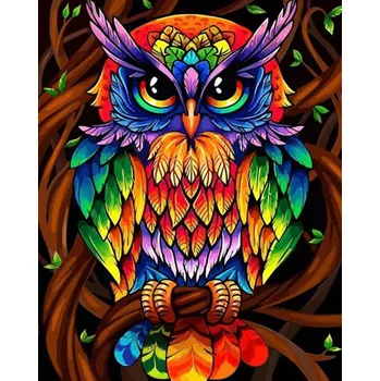 Dětské zboží Gaira® Malování podle čísel Výr M992024