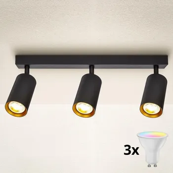 Bodové svítidlo Brilagi - LED Stmívatelné bodové svítidlo SELE 3xGU10/6W/230V černá/zlatá
