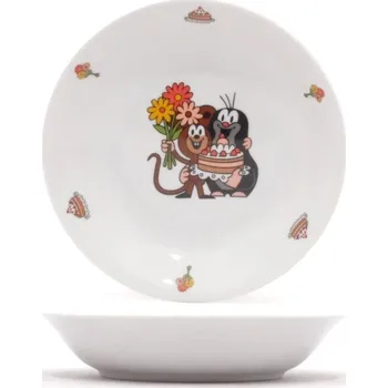 Talíř Thun 1794 Porcelánový talíř hluboký krteček s dortem 200 mm 20 cm