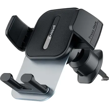 Proove - držák do auta Crystal Clamp (CHCC00000001) - do mřížky ventilace, mechanická svorka, bezpečné uchycení, pro telefony 4,7"-6,9" - černá