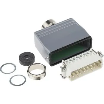 Elektrická zásuvka Napájecí konektor pro vysoké zatížení, řada: H-A Sada zástrčky, počet kontaktů: 16, Samec, formát pólů: 16P plus E, velikost