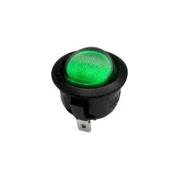 vypínač TRU COMPONENTS 1587635 kolébkový spínač TC-R13-208B-02 GN 250 V/AC 10 A 1x vyp/zap s aretací 1 ks