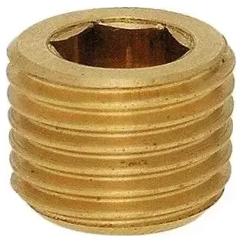 Šroub Zátka DIN 906 mosaz R 1/4"