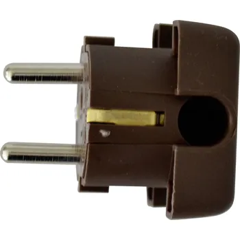 Elektrická zásuvka N a L 17220 plochá zástrčka SchuKo plast 230 V hnědá