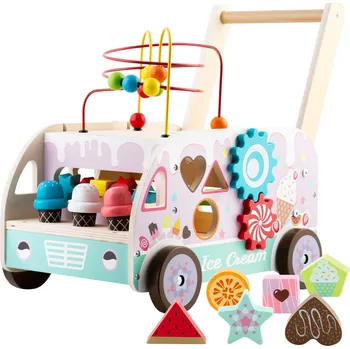 Hračka Ricokids RK-873 Dřevěné chodítko se zmrzlinami