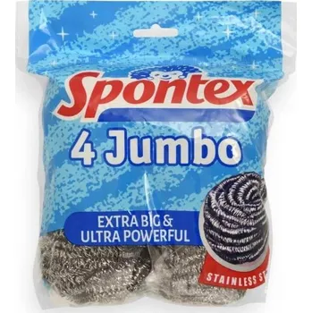 Drogerie Spontex drátěnka nerez Jumbo 4 ks