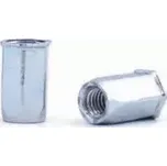 Matice nýtovací malá hlava M10x22 (0,5-3,5) šestihranná otevřená, ocel - Bralo