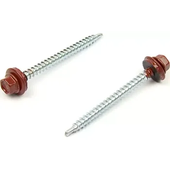 Vrut Farm. vrut s EPDM podložkou 4,8x60 RAL 3009 Oxidovaná červená