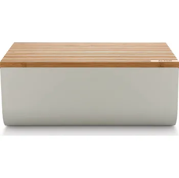 chlebník Chlebník s prkénkem MATTINA 34 cm, šedá, ocel / bambus, Alessi - doprava zdarma od 2999 Kč