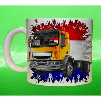 Moon River DAF LF vlajka míchačka hrnek s náklaďákem obsah 75 ml