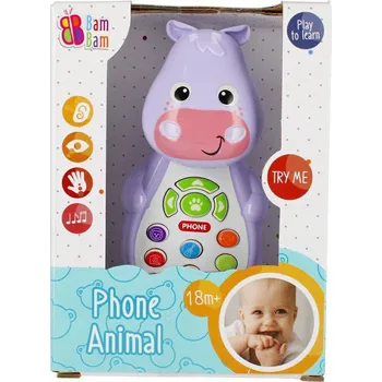 Hračka pro nejmenší Bam Bam Hudební telefon Hroch